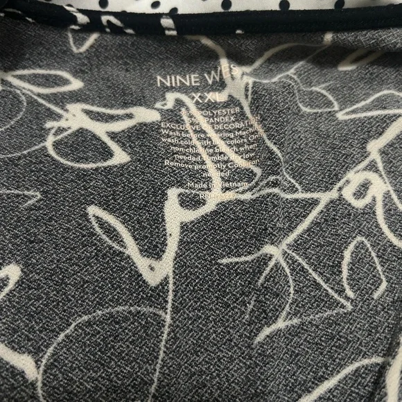 Long Sleeve  Black and White Women's Dress xxl - Picture 5 of 8